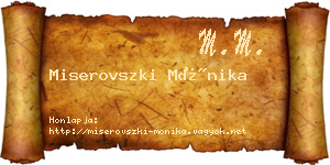 Miserovszki Mónika névjegykártya